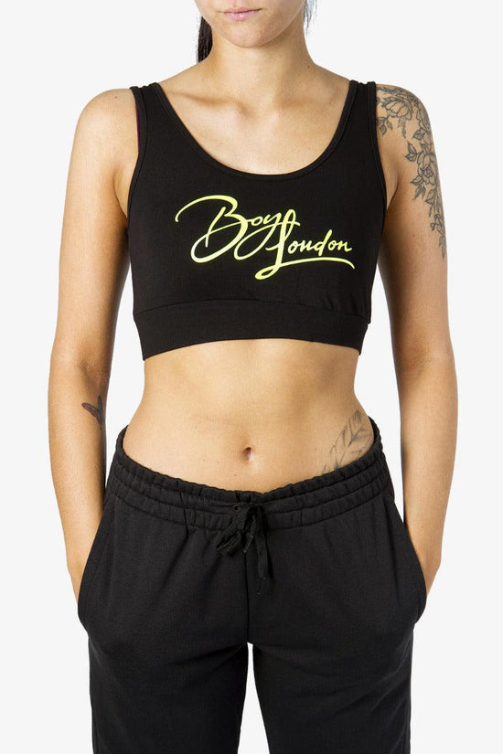 Top Big Logo Script Fluo-boy london-Nero-Donna-Bld2978-
