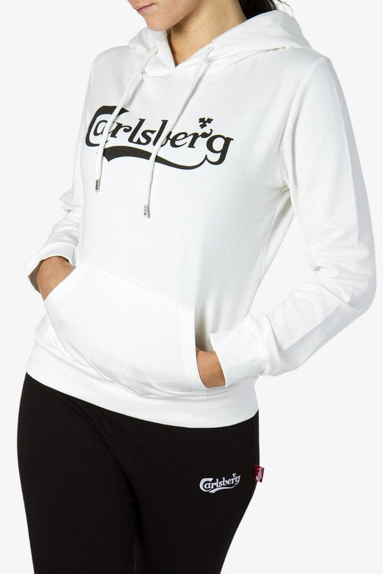 Felpa Con Cappuccio Big Logo-carlsberg-Bianco-Donna-Cbdsfc4200-