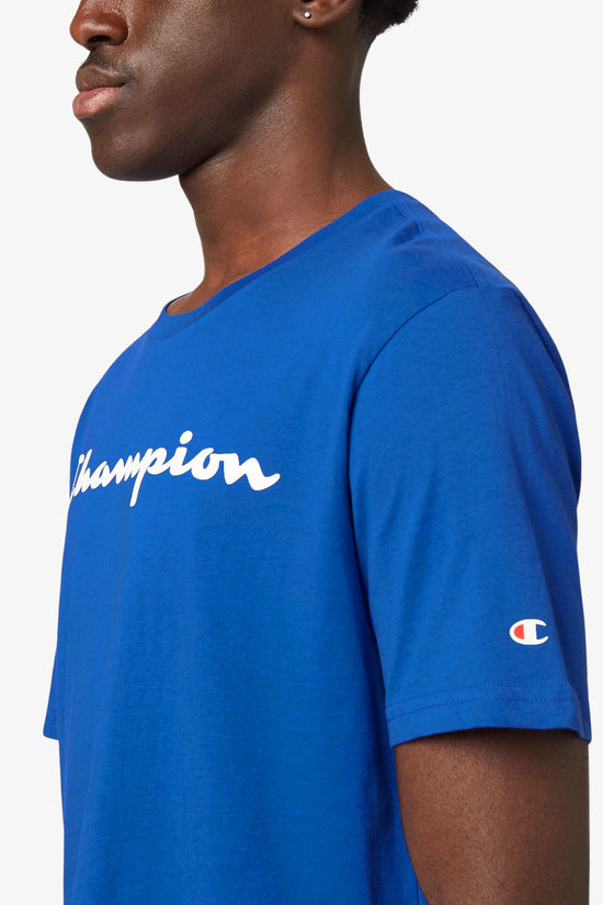 T-Shirt Maniche Corte Big Logo-champion-Blu-Uomo-218531 bs071-