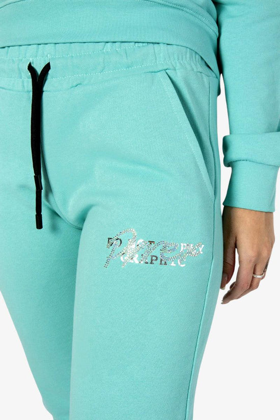 Pantaloni Logo Piccolo Script In Strass-pyrex-Verde-Donna-22epb43151-