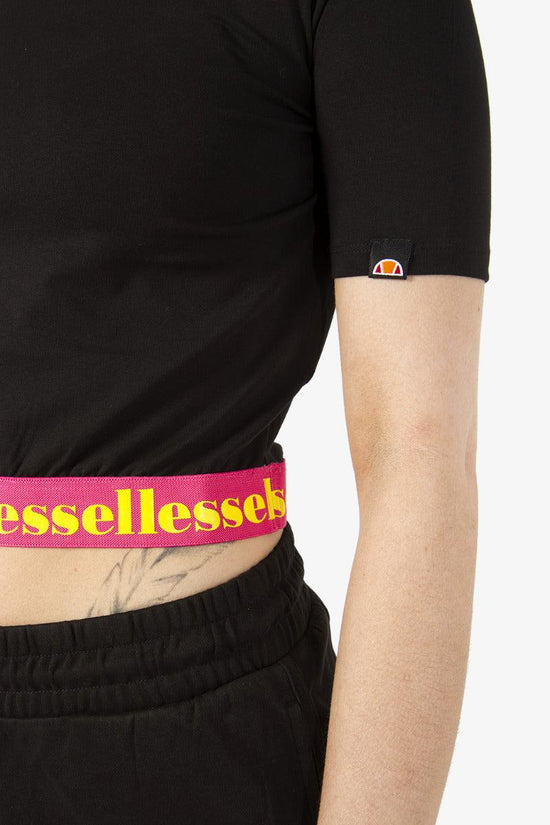 T-Shirt Corta Elastico Logo-ellesse-Nero-Donna-Ehw231s21 050-