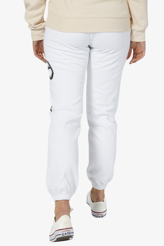 Pantaloni Logo Script Con Strass-pyrex-Bianco-Donna-23ipb44458-