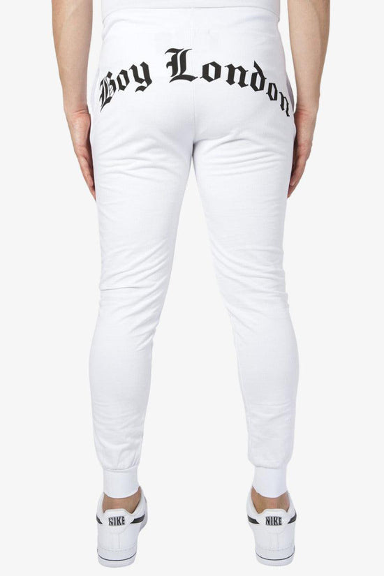 Pantaloni Felpa Big Logo Retro-boy london-Bianco-Uomo-Blu7017-