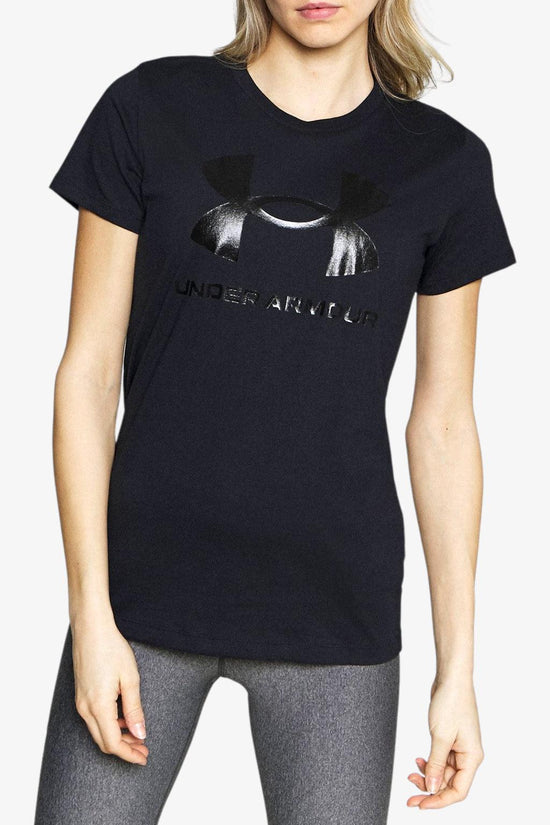T-Shirt Maniche Corte Sportstyle Graphic-under armour-Nero-Donna-1356305 002-
