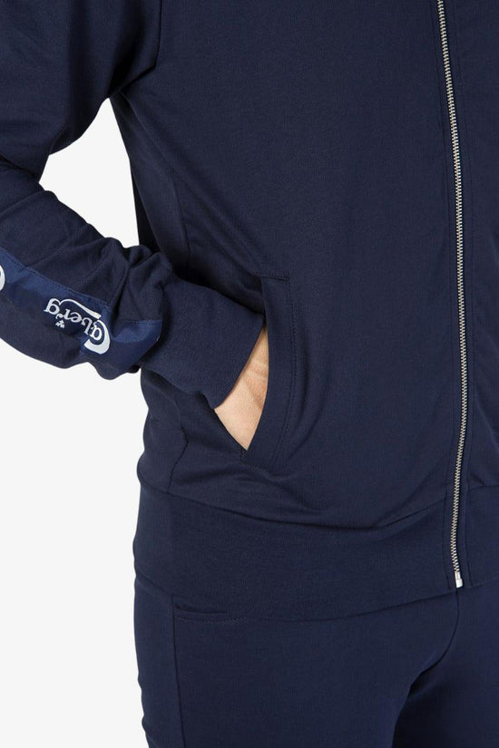 Felpa Full Zip Con Bande Logo-carlsberg-Blu-Uomo-Cbu5085-