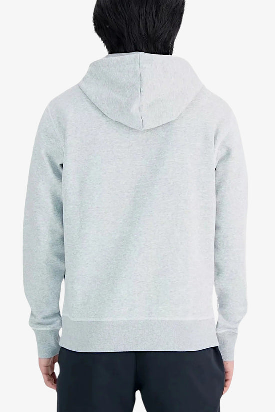 Felpa Con Cappuccio Box Logo-new balance-Grigio-Uomo-Mt33520 ag-