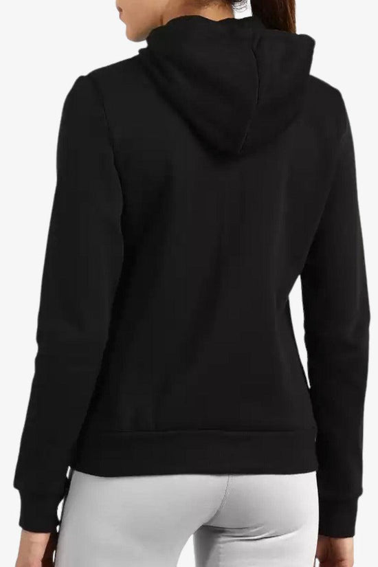 Felpa Full Zip Con Cappuccio Essentials Logo-puma-Nero-Donna-586806 01-