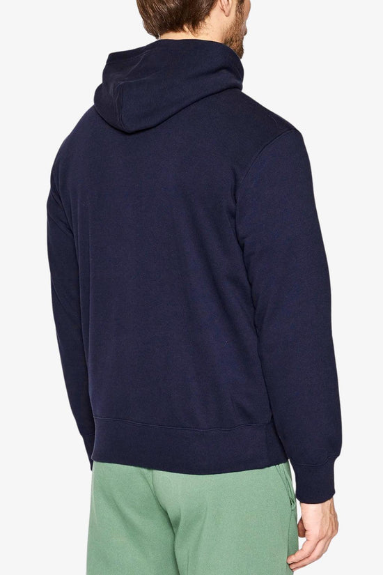 Felpa Con Cappuccio Logo Piccolo Ricamato-champion-Blu-Uomo-217862 bs538-