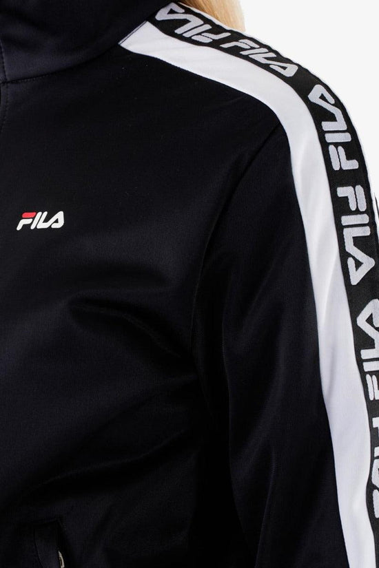 Felpa Full Zip Triacetato Tao Con Bande Logo-fila-Nero-Donna-687687 e09-