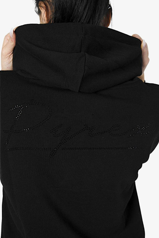 Felpa Con Cappuccio Disegni + Logo Strass-pyrex-Nero-Donna-21ipc42936-