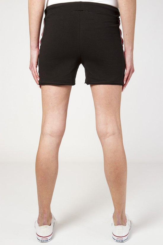 Shorts Felpa Con Bande Logo-carlsberg-Nero-Donna-Cbd3190-