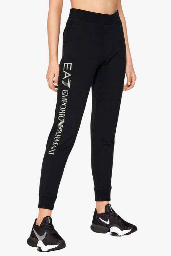 Pantaloni Big Logo Verticale-emporio armani ea7-Nero-Donna-8ntp85 tjcqz 0203-