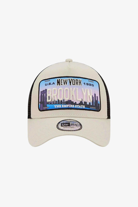 Cappellino A-Frame Trucker License-new era-Beige-Uomo-License plate truck-