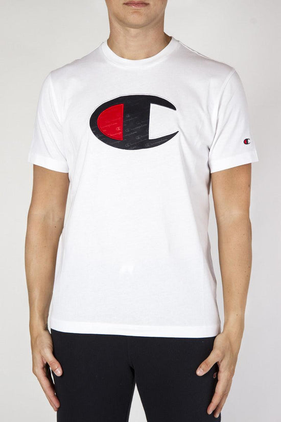 T-Shirt Maniche Corte Big Logo-champion-Bianco-Uomo-214405 ww001-