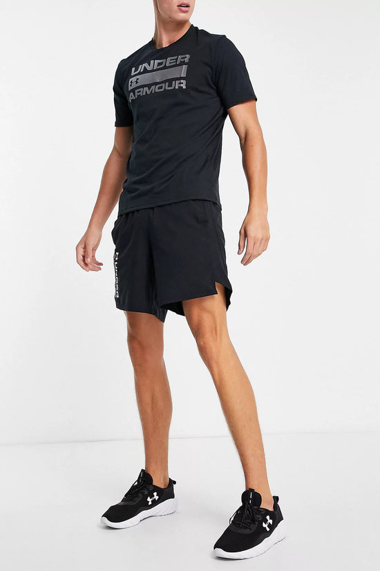 T-Shirt Maniche Corte Team Issue Wordmark-under armour-Nero-Uomo-1329582 001-