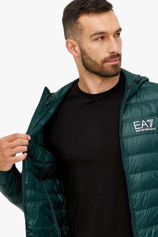 Piumino Full Zip Con Cappuccio Core Identity-emporio armani ea7-Verde-Uomo-8npb02 pn29z 1860-