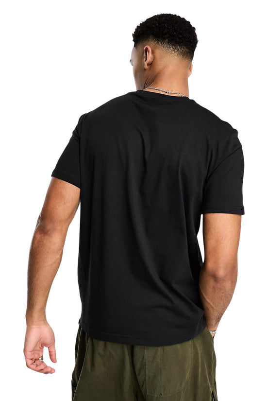 T-Shirt Maniche Corte Logo Piccolo-champion-Nero-Uomo-218539 kk001-