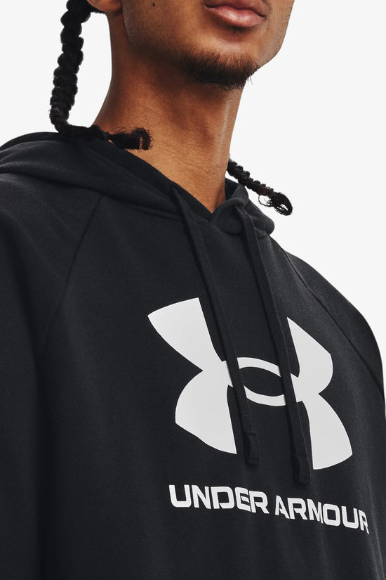 Felpa Con Cappuccio UA Rival Logo-under armour-Nero-Uomo-1379758 001-