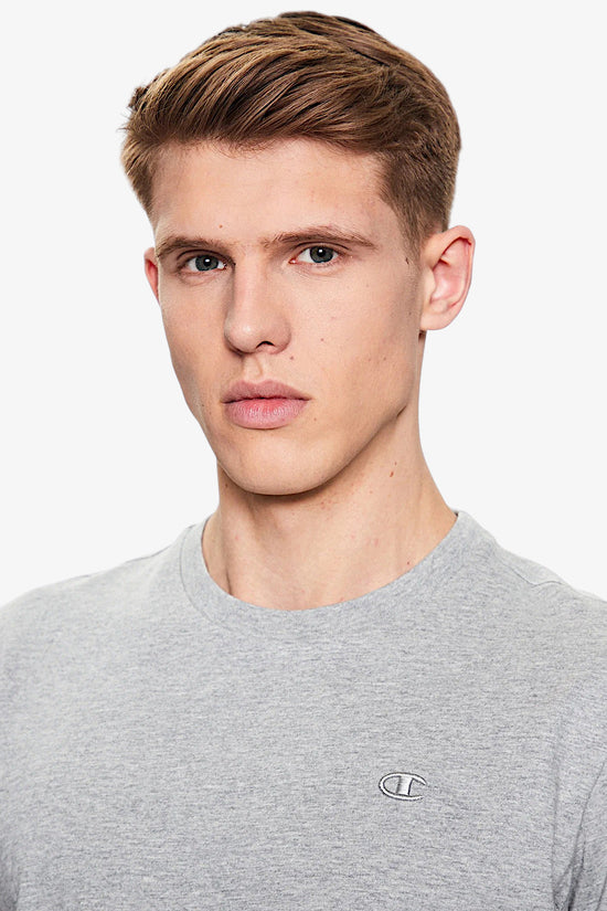 T-Shirt Maniche Corte C Logo Ricamato-champion-Grigio-Uomo-218496 em031-