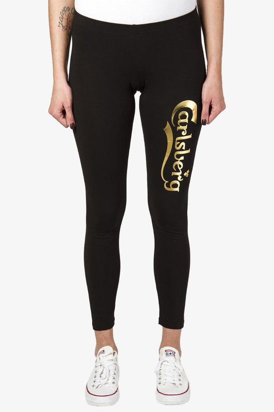 Leggings Big Logo-carlsberg-Nero-Donna-Cbd4014-