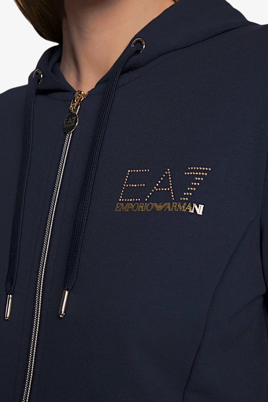 Tuta Full Zip Con Cappuccio Evolution-emporio armani ea7-Blu-Donna-8ntv51 tj9rz 1554-