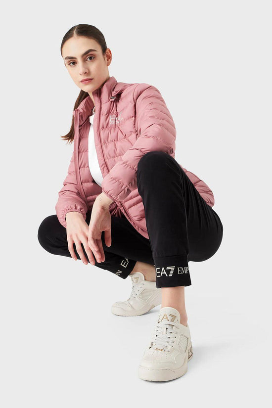 Piumino Full Zip Con Cappuccio Core Lady-emporio armani ea7-Rosa-Donna-8ntb23 tnf8z 0410-