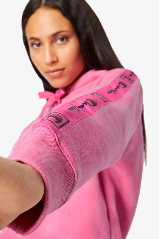 Felpa Con Cappuccio Tie-Day Con Bande Logo-champion-Rosa-Donna-114755 pl042-