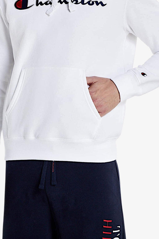 Felpa Con Cappuccio Big Logo Ricamato-champion-Bianco-Uomo-217858 ww001-