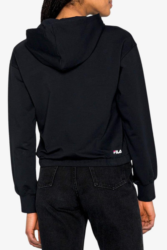Felpa Corta Con Cappuccio Burdur-fila-Nero-Donna-Faw0144 80009-