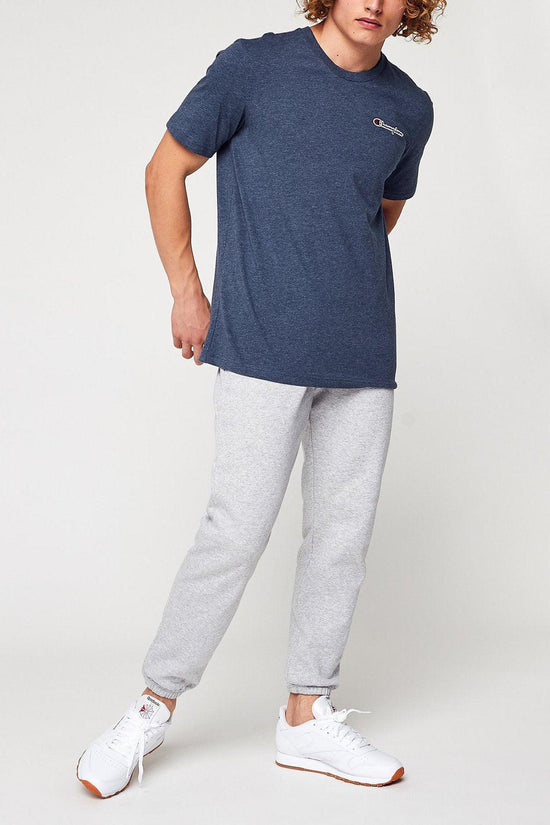 T-Shirt Maniche Corte Logo Piccolo Ricamato-champion-Blu-Uomo-217813 bv502-