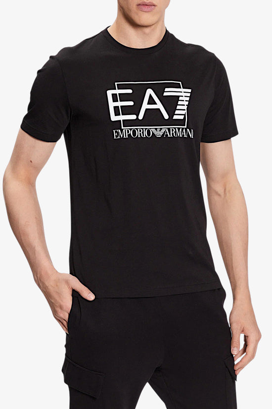 T-Shirt Maniche Corte Visibility Box Logo-emporio armani ea7-Nero-Uomo-3rpt81 pjm9z 1200-