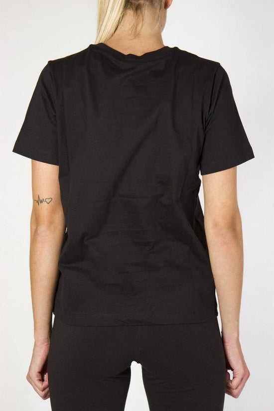 T-Shirt Maniche Corte Con Logo Velvet-champion-Nero-Donna-111971 kk004-