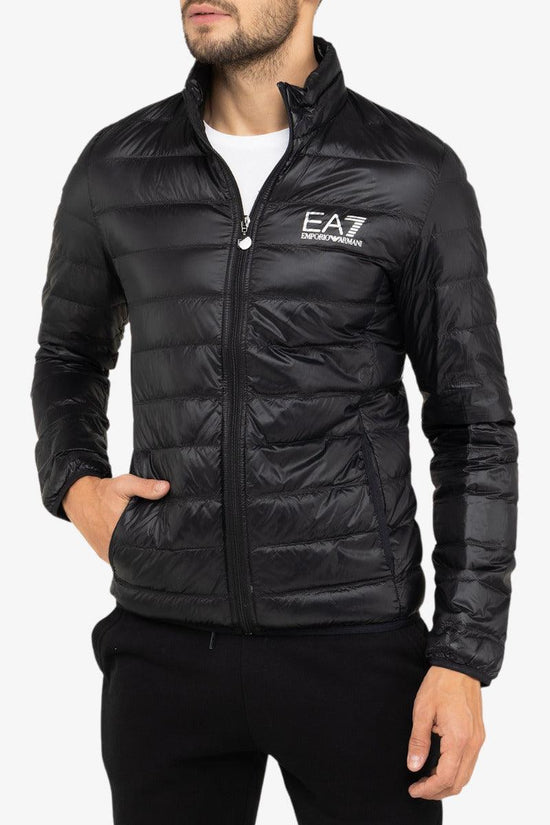Piumino Leggero Full Zip Logo-emporio armani ea7-Nero-Uomo-8npb01 pn29z 1200-