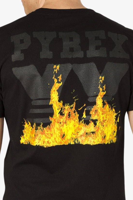 T-Shirt Maniche Corte Logo XX Fire-pyrex-Nero-Uomo-22epb43026-