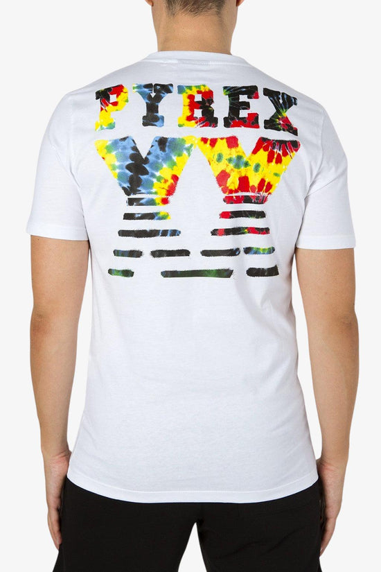 T-Shirt Maniche Corte Logo XX Tye Dye-pyrex-Bianco-Uomo-22epb43029-