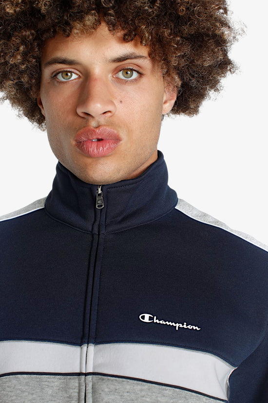 Tuta Full Zip Color Block Logo Piccolo-champion-Blu-Uomo-219394 bs501-