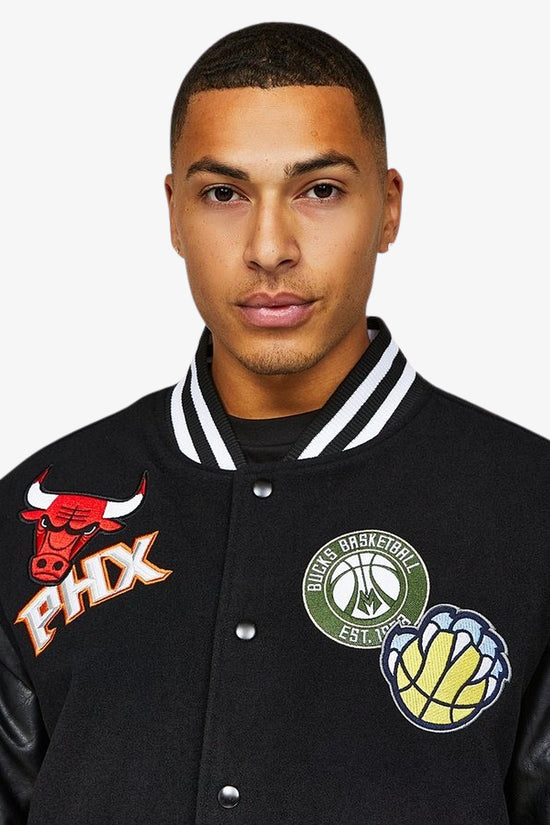 Giacca Bomber Varsity NBA All Over Badge-new era-Nero-Uomo-60416374-