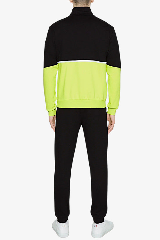 Tuta Full Zip Visibility Logo A Contrasto-emporio armani ea7-Nero-Uomo-3rpv75 pj05z 22ca-