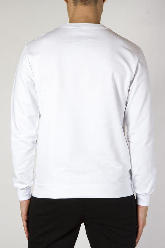 Felpa Girocollo-boy london-Bianco-Uomo-Blu6502-