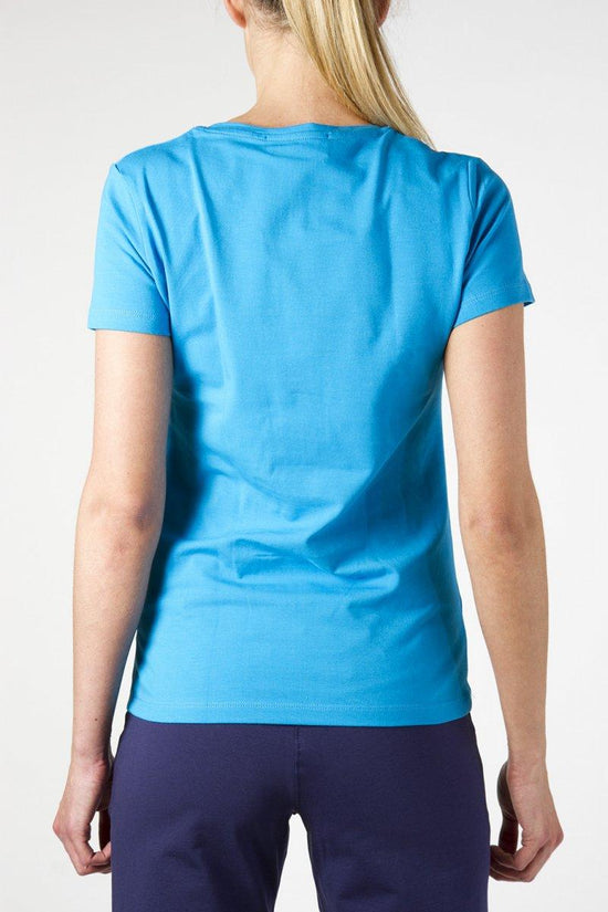 T-Shirt Maniche Corte-carlsberg-Blu-Donna-Cbd2601-