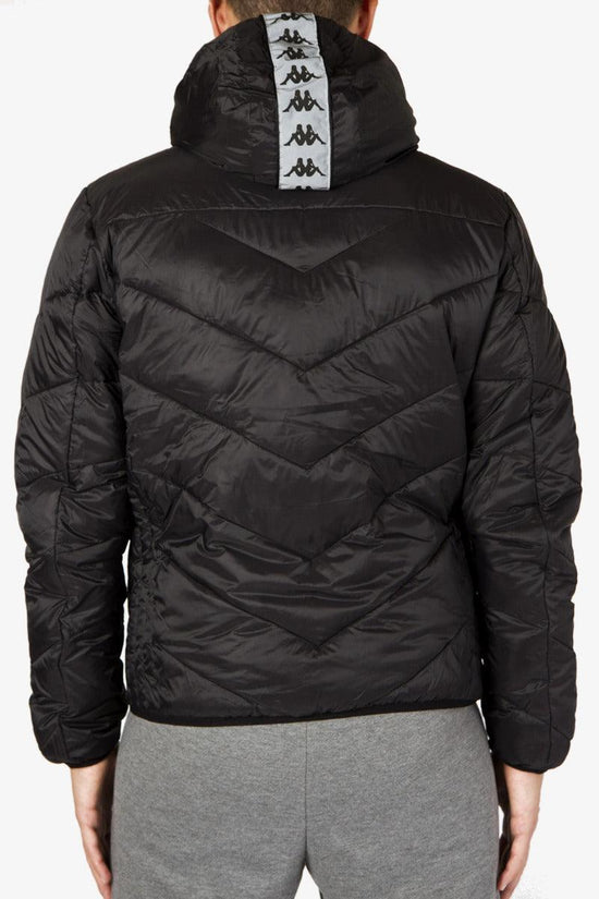 Piumino Full Zip Con Cappuccio Demerit Banda Reflective-kappa-Nero-Uomo-3116p4w a09-