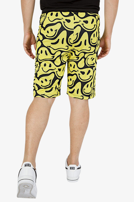 Bermuda In Mesh Big Logo e Grafica Smiles All-Over-pyrex-Nero-Uomo-23epb44078-