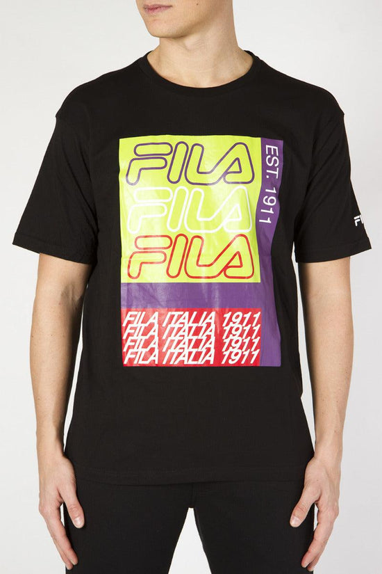 T-Shirt Maniche Corte Caradoc Dropped Shoulder-fila-Nero-Uomo-687684 002-