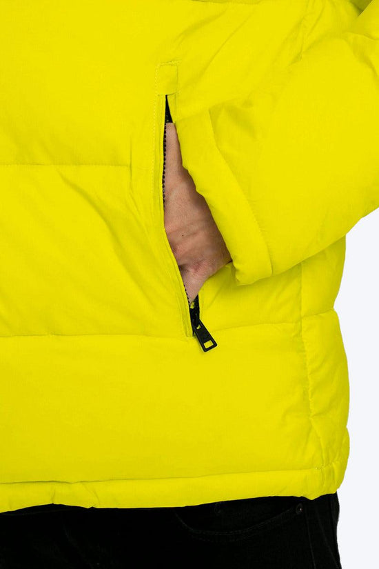 Piumino Full Zip Bicolor Con Big Logo Sul Cappuccio-champion-Giallo-Uomo-216652 ys109-