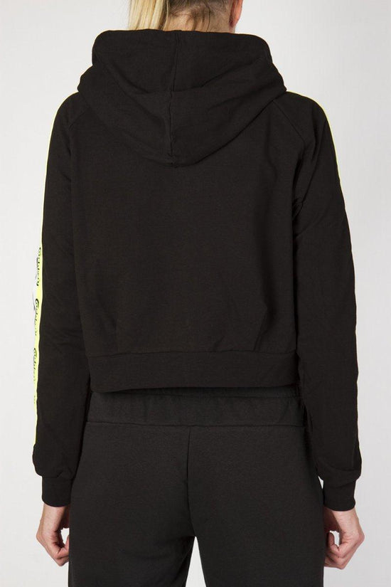 Felpa Con Cappuccio Con Bande Logo A 3 Colori-carlsberg-Nero-Donna-Cbd3593-