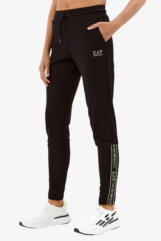 Tuta Full Zip Con Cappuccio Logo Series E Banda Logo-emporio armani ea7-Nero-Donna-6rtv56 tjkwz 1200-