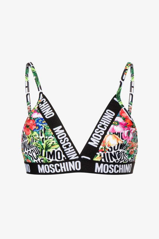 Reggiseno Fantasia Logo All-Over Con Motivo Floreale-moschino underwear-Multicolore-Donna-Zua4629 9022 1001-