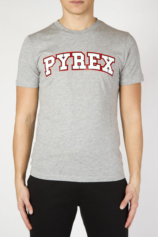 T-Shirt Maniche Corte-pyrex-Grigio-Uomo-19ipb40353-
