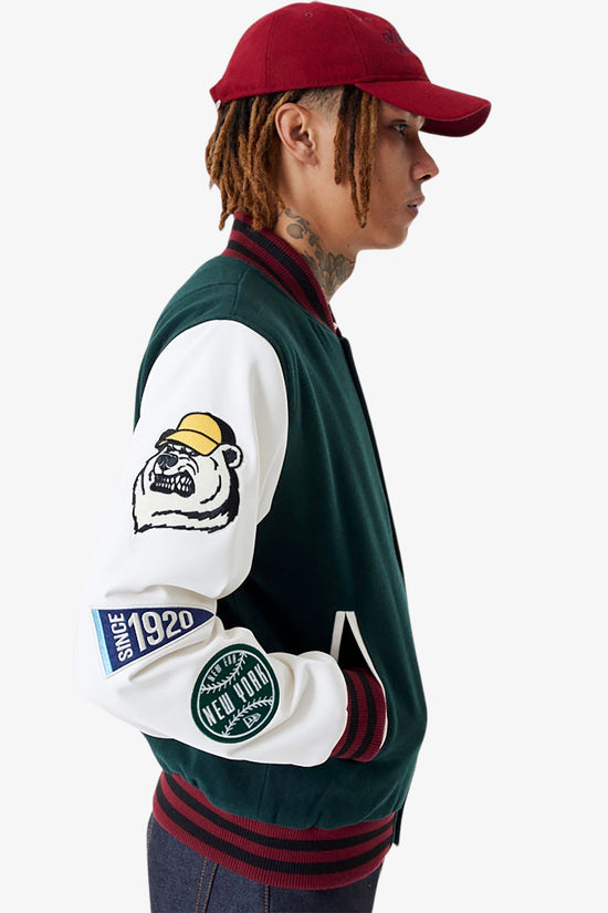 Giacca Bomber Varsity Lifestyle-new era-Verde-Uomo-60416401-
