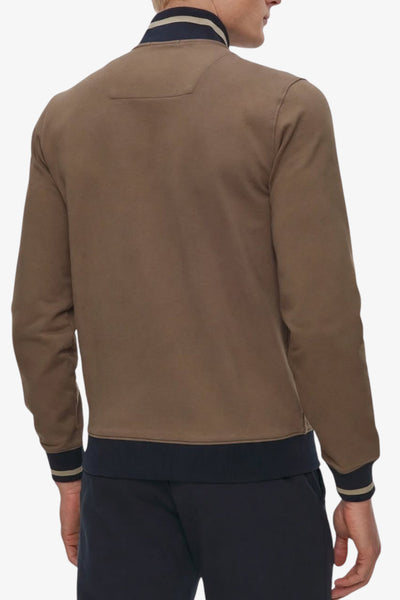 aeronautica militare Felpa Full Zip Piccolo Stemma Frecce Tricolori Marrone Uomo, foto 5